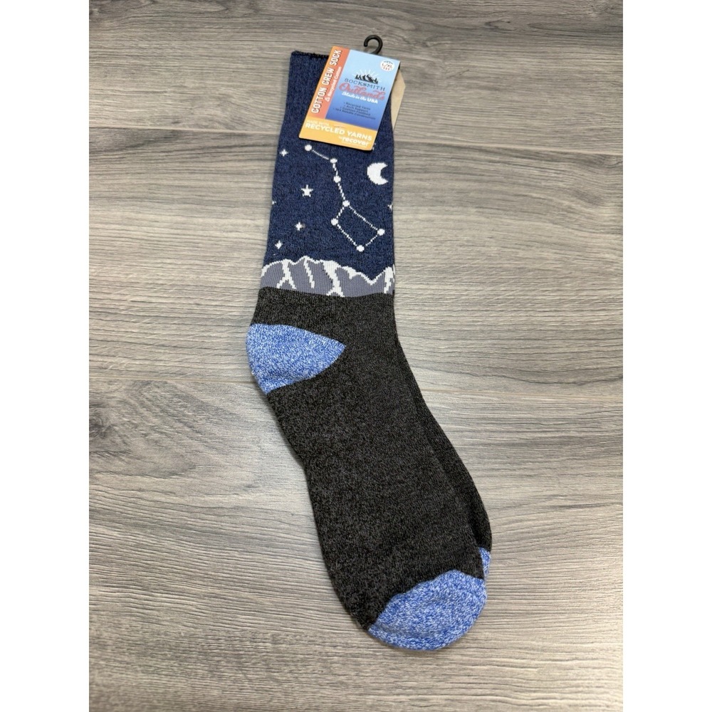 Socksmith Stars Socks Navy Size LG-XL Mens 7-12.5, Womens 8.5-14 New With Tags